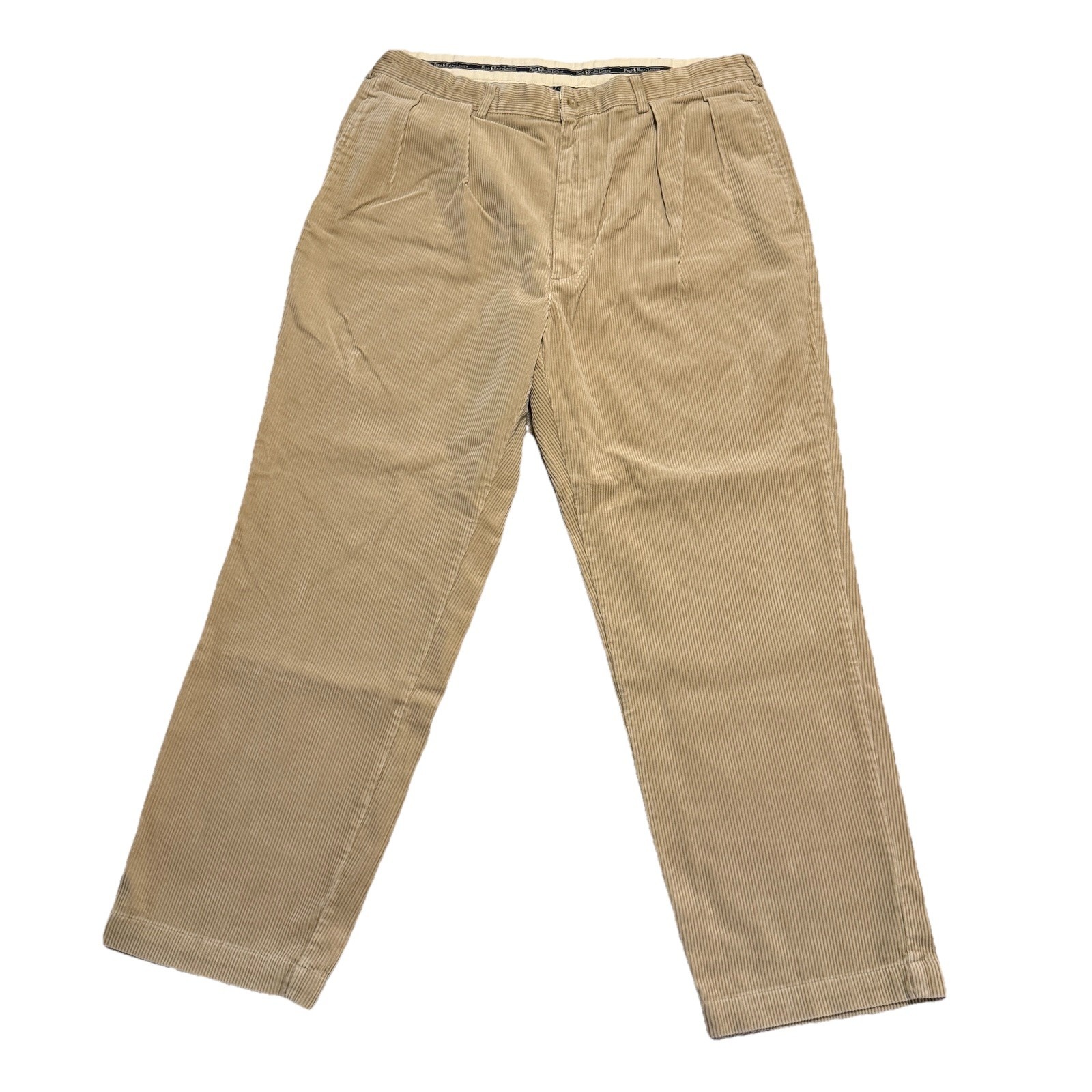 Vintage Polo Ralph Lauren Corduroy Pants Men Size 38x30 Andrew Pant Tan Khaki
